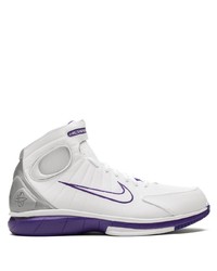 Baskets montantes en cuir blanches Nike