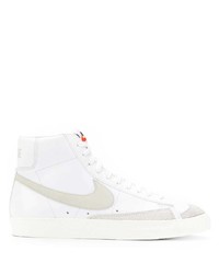 Baskets montantes en cuir blanches Nike