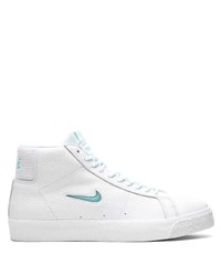 Baskets montantes en cuir blanches Nike