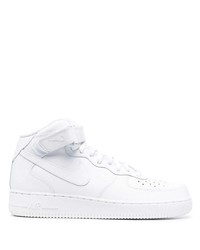 Baskets montantes en cuir blanches Nike