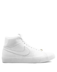 Baskets montantes en cuir blanches Nike