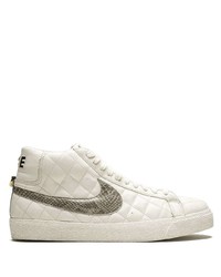 Baskets montantes en cuir blanches Nike