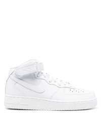 Baskets montantes en cuir blanches Nike