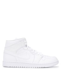 Baskets montantes en cuir blanches Nike