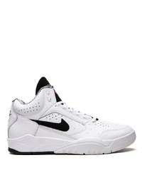 Baskets montantes en cuir blanches Nike