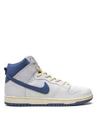 Baskets montantes en cuir blanches Nike