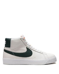 Baskets montantes en cuir blanches Nike