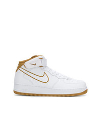 Baskets montantes en cuir blanches Nike