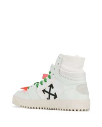 Baskets montantes en cuir blanches Off-White