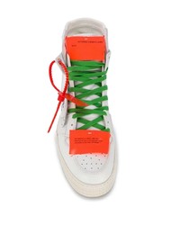 Baskets montantes en cuir blanches Off-White