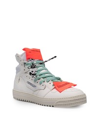 Baskets montantes en cuir blanches Off-White