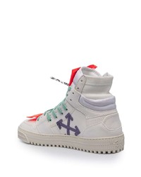 Baskets montantes en cuir blanches Off-White