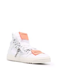 Baskets montantes en cuir blanches Off-White