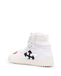 Baskets montantes en cuir blanches Off-White