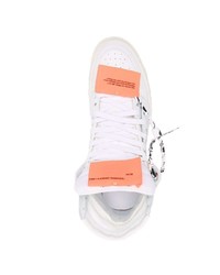 Baskets montantes en cuir blanches Off-White