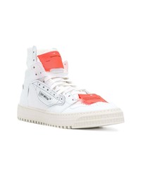 Baskets montantes en cuir blanches Off-White