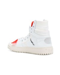 Baskets montantes en cuir blanches Off-White