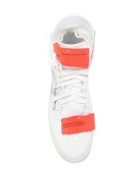 Baskets montantes en cuir blanches Off-White