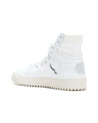 Baskets montantes en cuir blanches Off-White