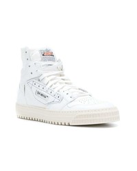 Baskets montantes en cuir blanches Off-White