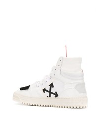 Baskets montantes en cuir blanches Off-White