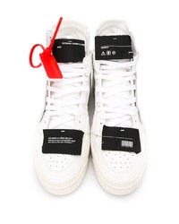 Baskets montantes en cuir blanches Off-White