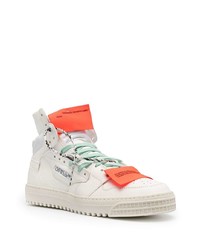 Baskets montantes en cuir blanches Off-White