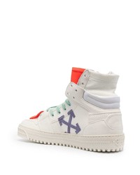 Baskets montantes en cuir blanches Off-White