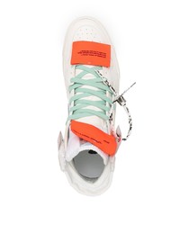 Baskets montantes en cuir blanches Off-White