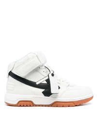 Baskets montantes en cuir blanches Off-White