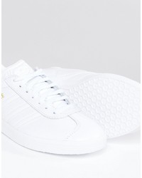 Baskets montantes en cuir blanches adidas