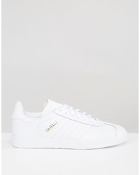 Baskets montantes en cuir blanches adidas