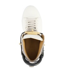 Baskets montantes en cuir blanches Buscemi