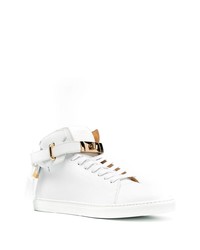 Baskets montantes en cuir blanches Buscemi