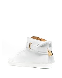 Baskets montantes en cuir blanches Buscemi