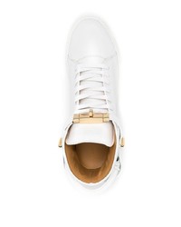 Baskets montantes en cuir blanches Buscemi