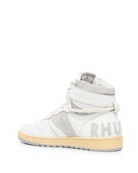 Baskets montantes en cuir blanches Rhude