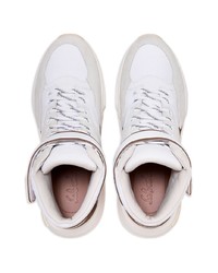 Baskets montantes en cuir blanches Ferragamo