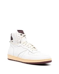 Baskets montantes en cuir blanches Rhude