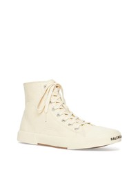 Baskets montantes en cuir blanches Balenciaga