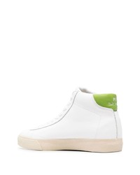 Baskets montantes en cuir blanches PS Paul Smith