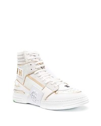 Baskets montantes en cuir blanches Philipp Plein