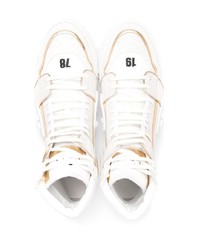 Baskets montantes en cuir blanches Philipp Plein