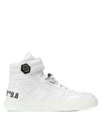 Baskets montantes en cuir blanches Philipp Plein