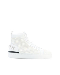 Baskets montantes en cuir blanches Philipp Plein