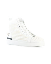 Baskets montantes en cuir blanches Philipp Plein