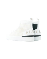 Baskets montantes en cuir blanches Philipp Plein