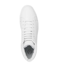 Baskets montantes en cuir blanches Philipp Plein