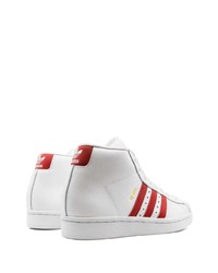 Baskets montantes en cuir blanches adidas