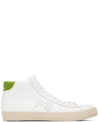 Baskets montantes en cuir blanches Ps By Paul Smith